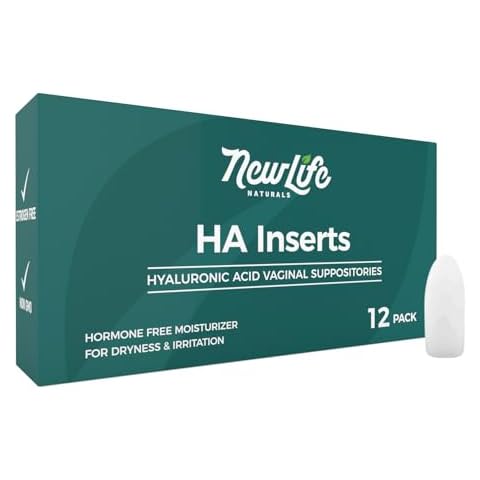 NewLife Naturals Hyaluronic Acid Vaginal Suppositories for Women 5 MG | Vaginal Moisturizer for Dryness Irritation Menopause Relief Support, 12 Inserts- 30 Day Supply USA Cover