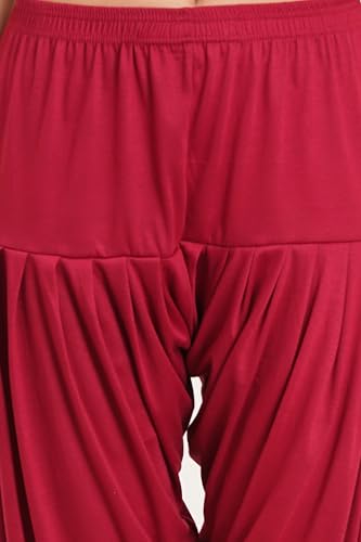 Image of Buy That Trendz Combo Offer (Pack of 3) Cotton Viscose Lycra Dhoti Patiyala Salwar Harem Bottoms Pants for Womens (White, Maroon, Black)