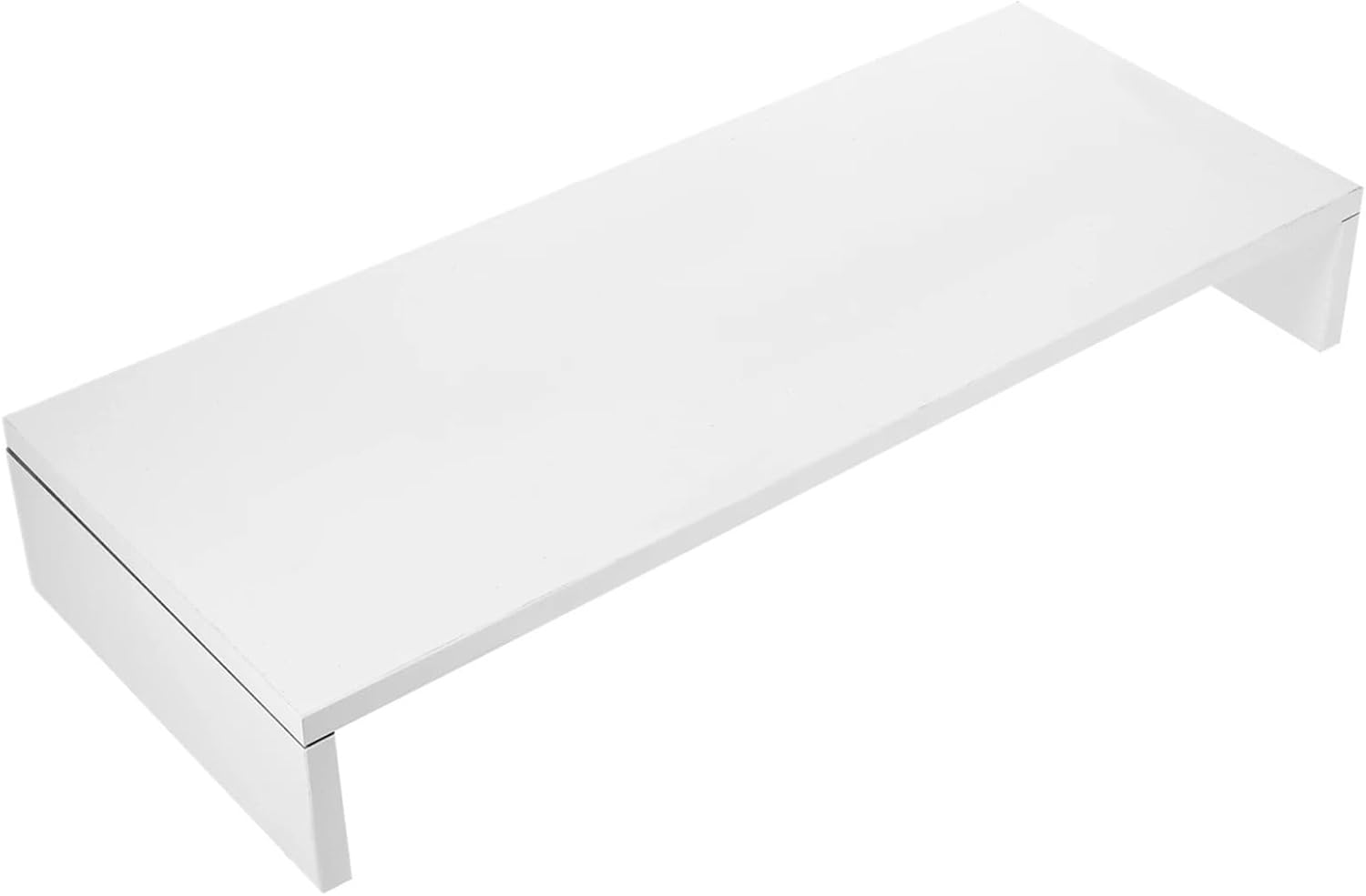 White Multi-Function Desktop Monitor Riser, Thickened Board Stand, Compatible for Monitors & Laptops
