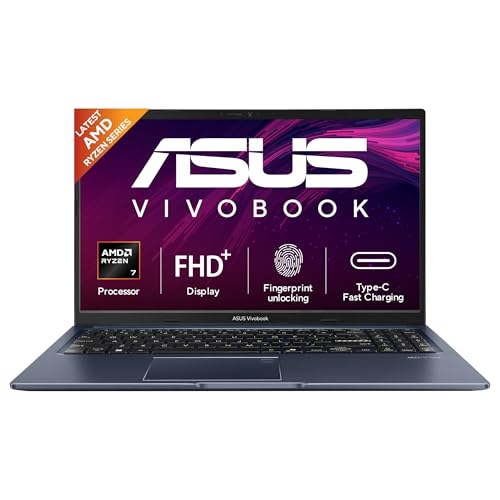Image of ASUS Vivobook 15 (2026),AMD Ryzen 7 170,Fingerprint Sensor,16GB RAM,512GB SSD,FHD, 15.6 inch,(39.6 cm), Windows 11, M365 Basic(1 Year)* Office 2024,Quiet Blue,1.70 kg, M1502NAQ-BQ120WS,Thin & Light Laptop