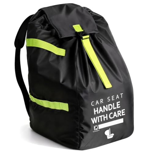 Image of Upgrade Car Seat Travel Bag for Airplane: Car Seat Bags with Shoulder Handle for Air Travel Fit All Car Seats, Infant Carriers & Booster Seats, Carseat Cover Fit Doona Graco, Travel Essentials