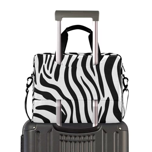 Zebra Animal Print Skin 15.6 Inch Laptop Bag Briefcase for Business, Water-Resistant Computer Bag Fits 14-16 Inch Notebook for Men Women, Office Travel Work Backpack2