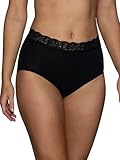 Vanity Fair Women's Flattering Lace Panties: Lightweight & Silky with Superior Stretch, Black, 9
