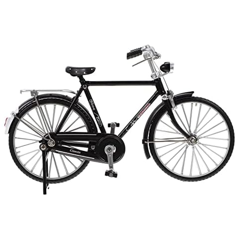 HOMSFOU Metal Bike Model Retro Classic Iron Bicycle Model Bike Sculpture Figurine Ironwork Tabletop Ornament for Gifts Home Office Decor Cover