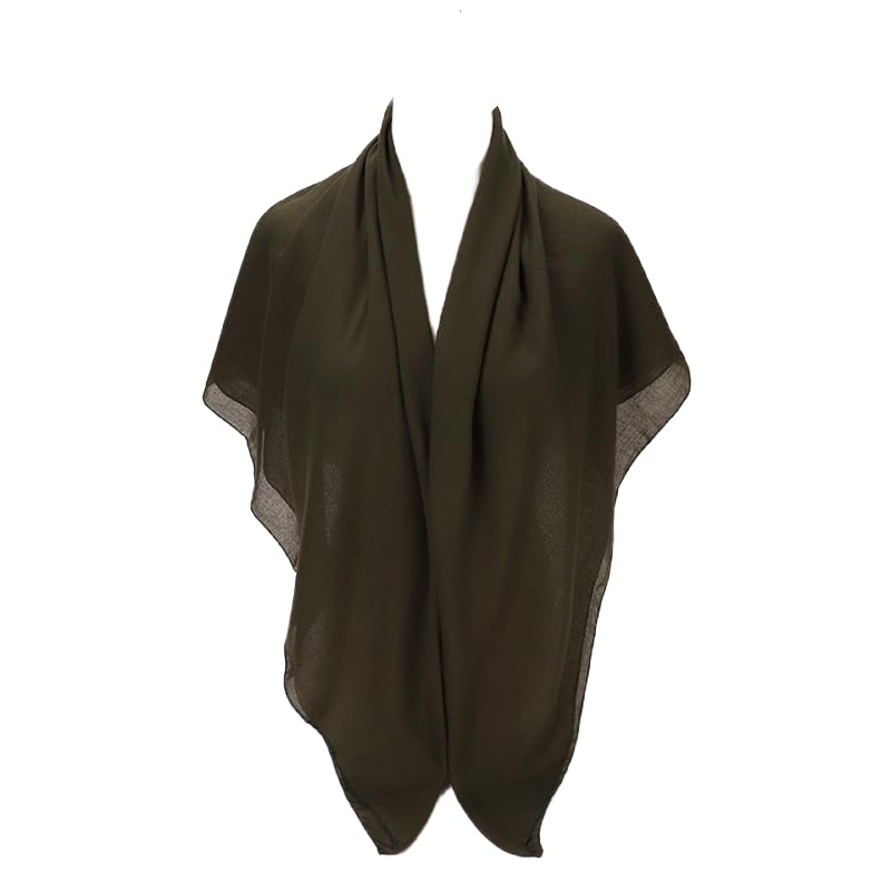 45 Inch Cotton Square Scarf Shawls for Women Muslim Islamic Ramadan Head Scarves Wrap Hijab Bandana