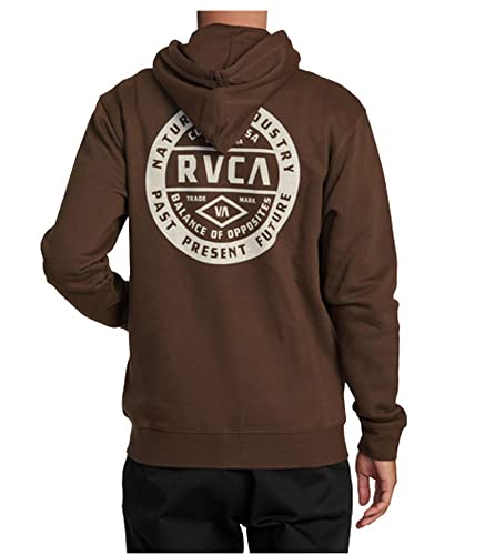 RVCA Mens Front Zip Fleece Jacket - Standard Issue Zip Hoodie (Chocolate, Medium)2