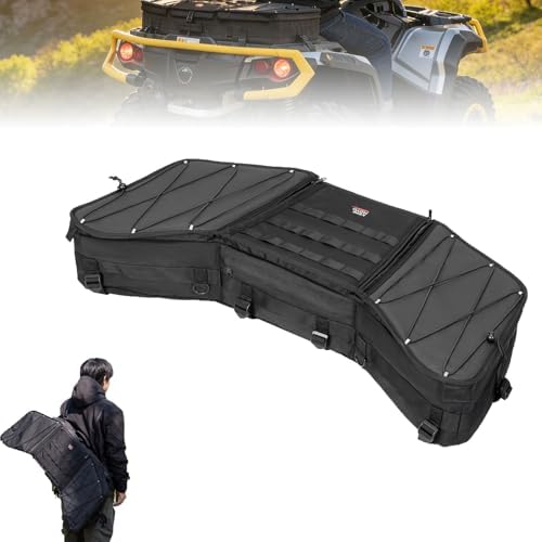 KEMIMOTO Portable ATV Front Rear Rack Bag UTV Cargo Bed Storage, ...