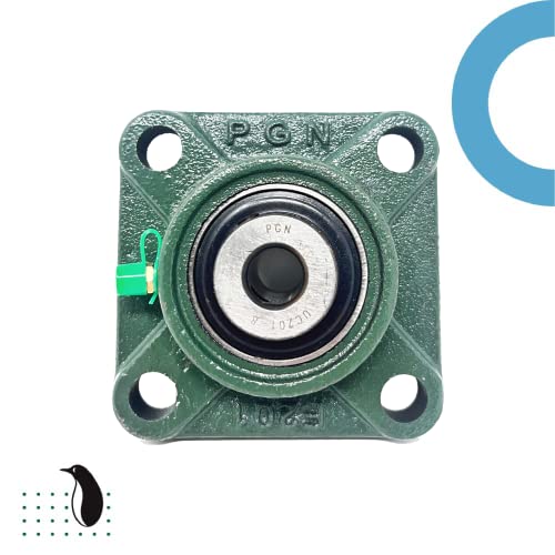 Pgn Ucf201-8 Pillow Block Bearing - Pack Of 4 Square Flange Mounted Pillow Block Bearings - Chrome Steel Bearings With 1/2" Bore - Self Alignment #TOP1