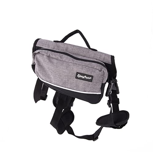 Zippy Paws Zp519 Adventure Backpack - Graphite - S Zaino Porta Accessori per Cane