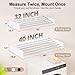 Vasunray Wall Mounted Clothes Drying Rack Folding Indoor, Foldable Laundry Drying Rack Collapsible,Invisible, Space Saving, Retractable Towel Drying Rack, with Wall Template(6 Drying Rods, White 40