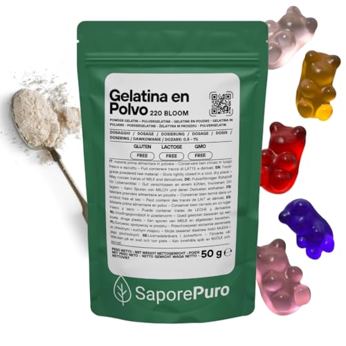 Gelatina neutra en polvo 220 bloom 50 gr - origen
