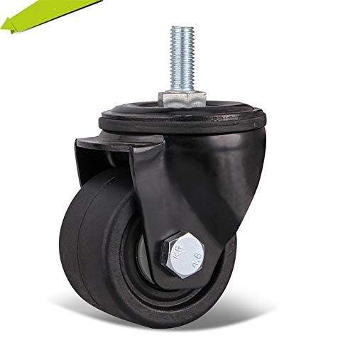 per carichi Pesanti Ruote girevoli 4 Confezione, Industriale Ricambio Ruote con Bino Cuscinetti per Banco da Lavoro Carrello, M16x25mm Perno filettato, Freno + Universale 65mm