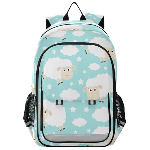 ALAZA School backpacks for girls boys Sheep Jumping Childish Style Backpack Students Bookbag for school bag Womens Casual Daypack College Bookbag