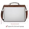 Lubardy Messenger Bag Mens Briefcase Laptop Bag 15.6 inch Shoulder Satchel Bag Waterproof Notebook Bags Vintage Leather for Work Business Trip School #3