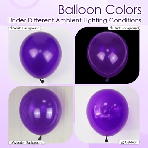 Image of Dark Purple Balloons 12 inch, Purple Latex 50pcs Party Balloons