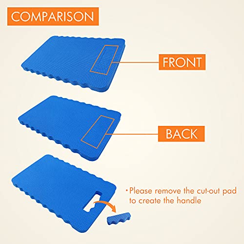 Gardzen 3-Pack Garden Kneeling Cushions - For Gardening, Baby Bath, Yoga, Pilates, Exercise, 16"X8"X1", Blue #TOP5