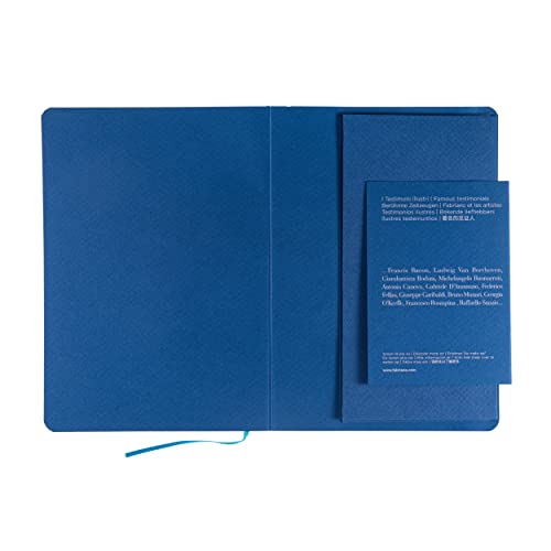 Cahier relié A5 ligné Fabriano Ecoqua Plus turquoise haute qualité