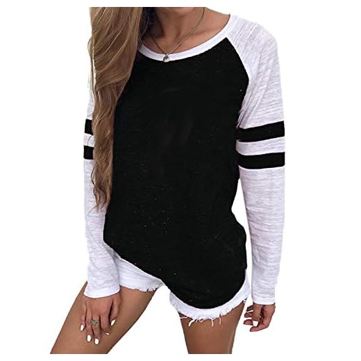 VONDA Dam Baseball T-shirt långärmad rund hals skjorta lös blus t-shirt