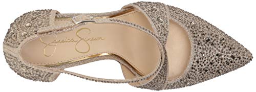 Jessica Simpson Womens Accile Pump, Champagne Micro Flash, 6 Us #TOP4