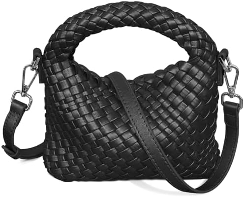 Women's Woven Purse, Small Crossbody Tote Bag with Adjustable Shoulder Strap,Top Handle Handbags for Work/Travel/Daily Use