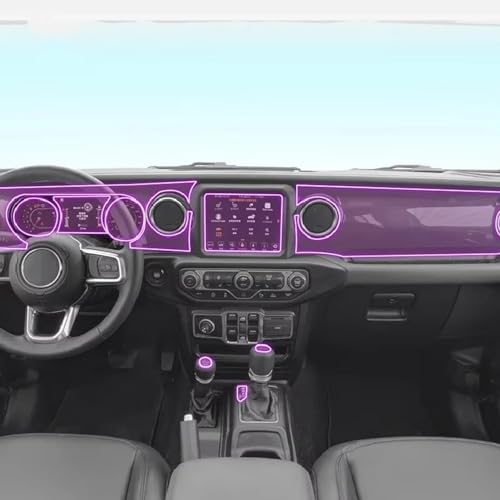 Protection console centrale Jeep Wrangler Rubicon 2022 film protection écran LCD PPF
