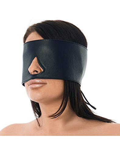 Erotic Fashion ra7603 Augenbinde, schwarz Leder Verstellbar, 1er-Pack (1 x 1 Stück)