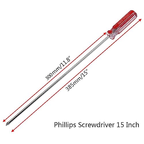 Image of Phillips 12 Inch Long Magnetic Tip Screwdriver - Extra Long Shank Cross Head Screwdriver