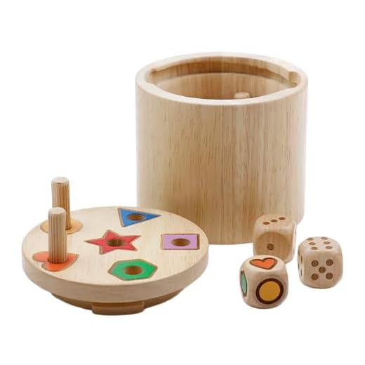 BestSaller 3020 SUPER SIX Holz, beidseitig bespielbar – auch für Kinder, 36 Spielstäbchen & 3 Würfel, natur (1 Stück)
