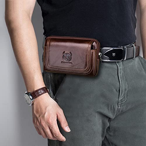 Dabey Bolsa de cintura masculina de couro bolsa de cintura bolsa de telefone com presilha de cinto,b