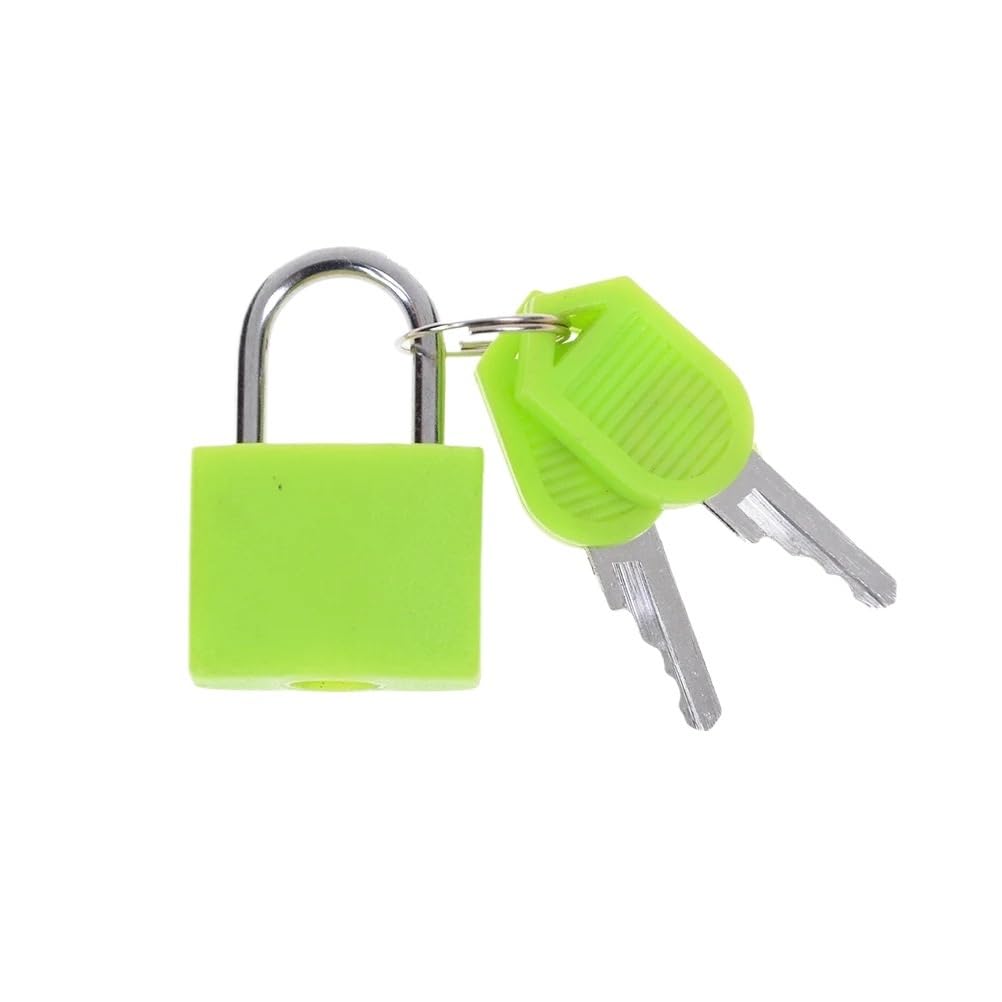 Padlock 2PCS 30x23mm Small Steel Padlock Travel Suitcase Diary Lock with 2 Keys(4)