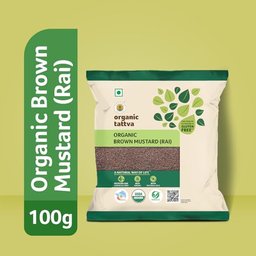 Image of Organic Tattva Spices - Brown Mustard, 200g(100g x Pack of 2)