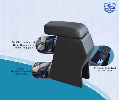 Image of Pabla Enterprises 2.0 High-End Car Armrest With Storage For Swift 2011-2023,Eon Old Dzire /Dzire Tour /Celerio /Ritz,SX4 /Ignish /TATA Vista /Manza /Zest /Bolt /Amaze,Mobilio,Brio,BRV(Black)
