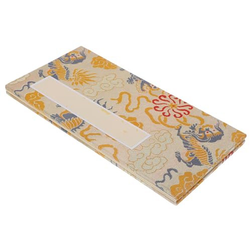 HOMSFOU Lotus Shape Candles Chinese Xuan Paper Art Book Xuan Paper Blank Xuan Papers Folding Book Blank Hanging Scroll Chinese Book Wood Crosses for Crafts