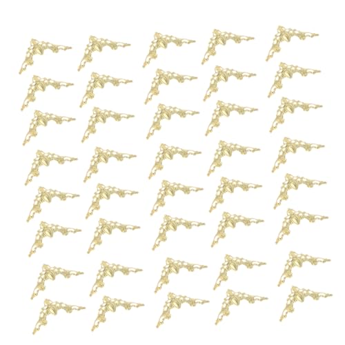 Homoyoyo Flower Stickers Pcs Book Corner Protector Metal Book Edge Cover for Box Bookcase Scrapbook Album