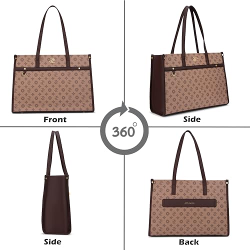 Image of Lavie Signature Women's Kentucky Colourblock Tote Laptop Bag | Tote Laptop Bag for Work | Ladies Purse | Stylish Shoulder Bag | Gift for Women
