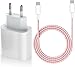 DBZYLN USB C Ladegerät Netzteil für iPhone 15, 16, 16 Plus/Pro/Pro Max, Stecker mit 2M Ladekabel, 20W Schnellladegerät für iPad Pro, Samsung S24 S23 A15 USB-C Adapter Charger Netzstecker - Rosa ipad 2 günstig Kaufen-DBZYLN USB C Ladegerät Netzteil für iPhone 15, 16, 16 Plus/Pro/Pro Max, Stecker mit 2M Ladekabel, 20W Schnellladegerät für iPad Pro, Samsung S24 S23 A15 USB-C Adapter Charger Netzstecker - Rosa