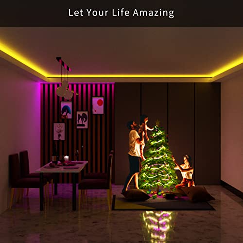 L5L3D Rgb Led Strip Lights For Bedroom, 8Ft Color Changing Led Light Strip With Remote Control And Pu Coating For Home Decor, Kitchen, Dorm Room, Party, Festival, Etl Listed #TOP6