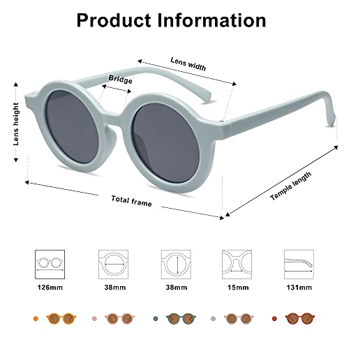 Image of SOJOS Cute Round Polarized Sunglasses for Kids Girls Boys UV400 Protection De Sol Gafas Beach Holiday