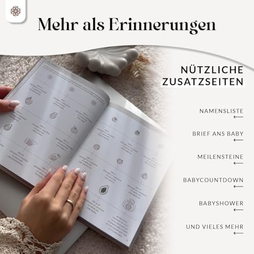 Lebenskompass® Schwangerschaftstagebuch "GLÜCK" Schwangerschaftsbuch für Erinnerungen… – Ansicht 5
