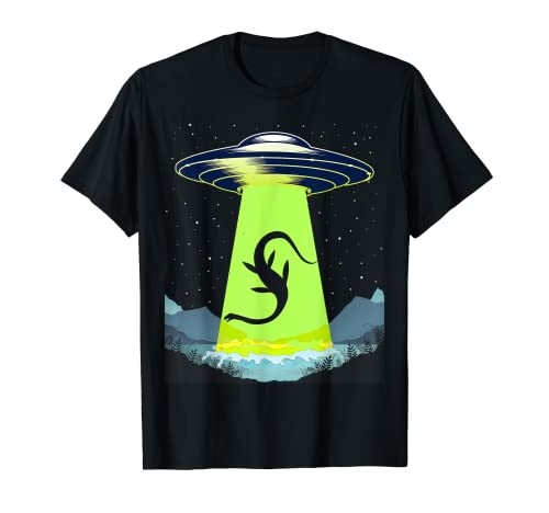 Divertido Lago Ness Monstruo Nessie Extranjero Secuestro OVNI I Believe Camiseta