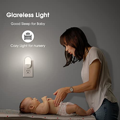 Image of LOHAS Night Lights Plug into Wall [𝟮 𝙋𝙖𝙘𝙠], Auto Dusk to Dawn sensor, 0.6W Dimmable LED Nightlights, Daylight White 5000K, 30 /60lm Small Night Light for Hallway, Kids, Adults, Bathroom, Stairs | Dimmable LED Nightlights, 0.6W Daylight White 5000K, 30 /60lm Small Night Light for Hallway, Kids, Adults, Bathroom, Stairs
