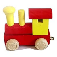 Fun World Toys® Childrens Personalised Wooden Colourful Alphabet Letter Train A-Z Name Set (Front Carriage)
