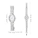 Imagen de Healeved Reloj de Pulsera Mujer Elegante y Delicado en Metal Plata Pantalla Precisa y Cómodo para Uso Diario y Ocasiones Formales
