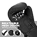 FIVING Kids Boxing Gloves, Youth Boxing Training Gloves for Kids Boys and Girls, 4oz & 6oz Fighting Gloves, Punching Bag Kickboxing Thai Mitts MMA Training Sparring Gloves (Black, 6oz)