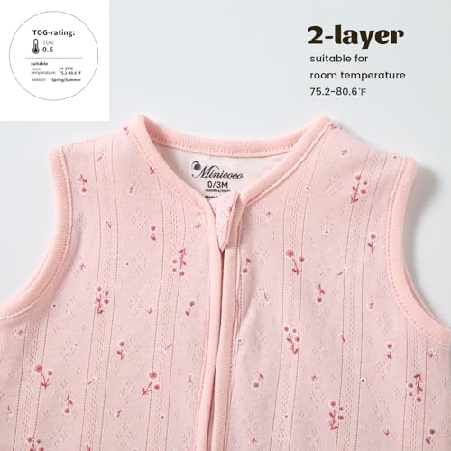 Image of Baby Organic Cotton Sleeveless Wearable Blanket for Summer 0-6 Months