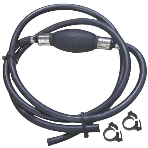JLM MARINE 5/16 Boat Fuel Line Hose with Primer Bulb for Marine Outboard Boat Motor RVs Tractors and Caravans 6FT