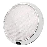 RV Interior Light 12V LED Ceiling Roof Light LED Caravan Interior Lights with ON/OFF Switch for Camper Van Caravan Motorhome Boat Cold White, Chrome Surface