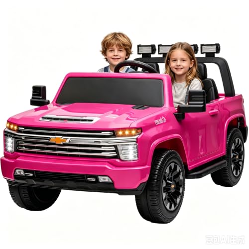 Image of 24V Ride on Toys for Kids Chevrolet Silverado 2 Seater Ride on Car for Kids