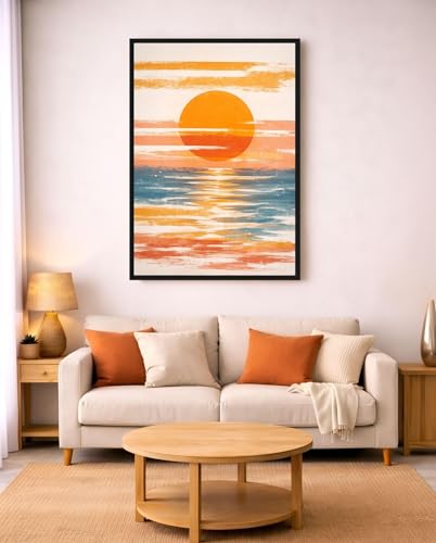 Affiche coucher de soleil 60x90cm pour habiller un mur vide avec élégance