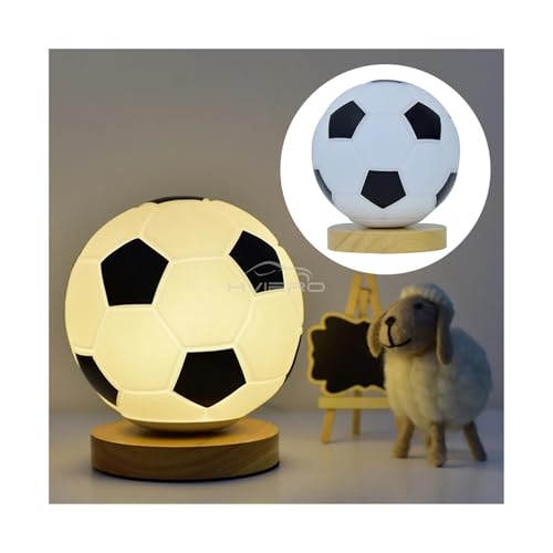 Lámpara de mesa pequeña con forma de vaso de fútbol blanca para escritorio 3